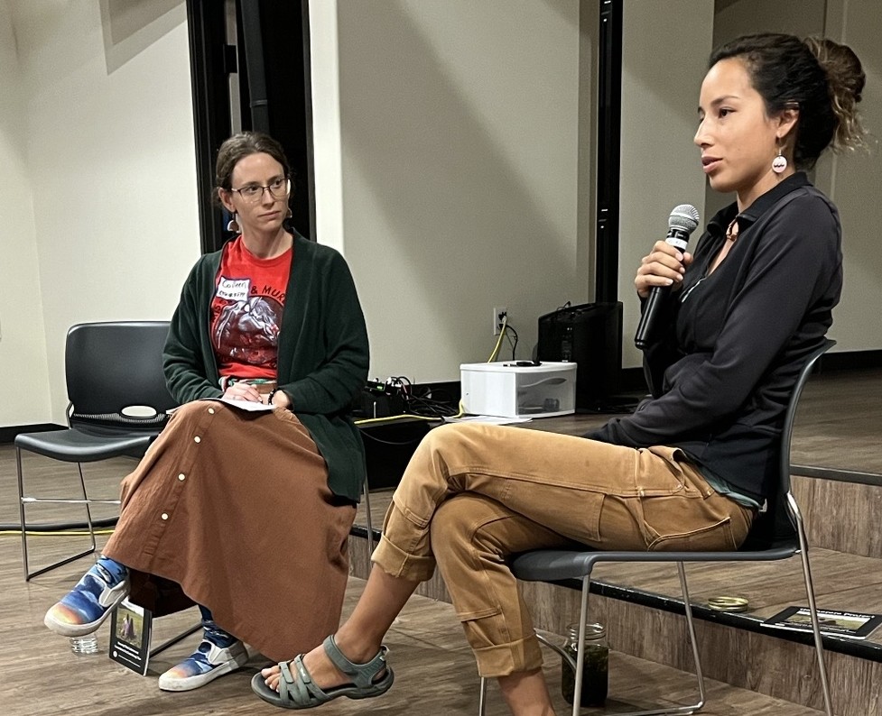 [Photo description, Gatherers Project featuring Brosnan Spencer. Photo credit CTUIR DNR FFPP Ermia Butler Sept/Oct 2025]