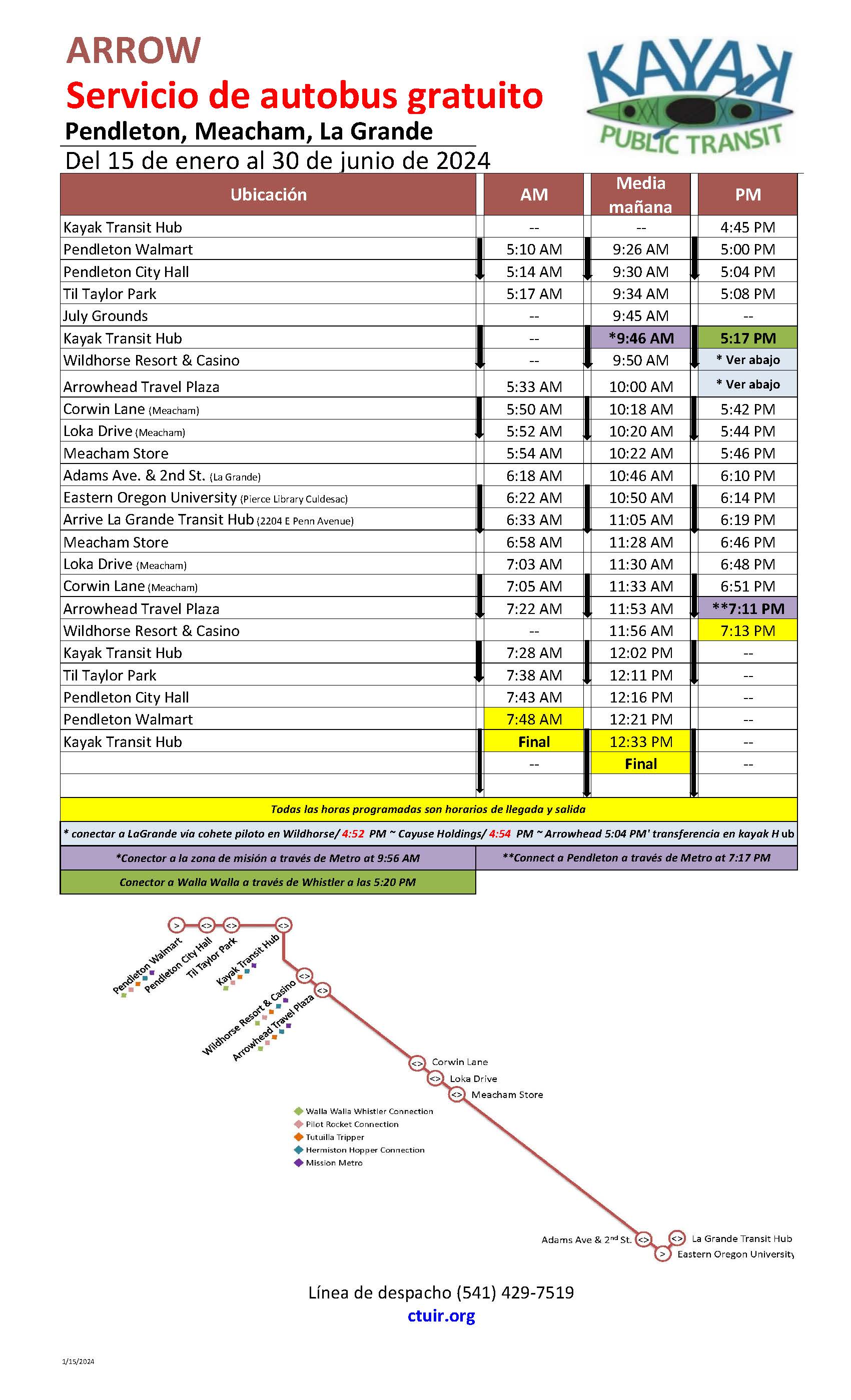 CTUIR - Bus Schedules